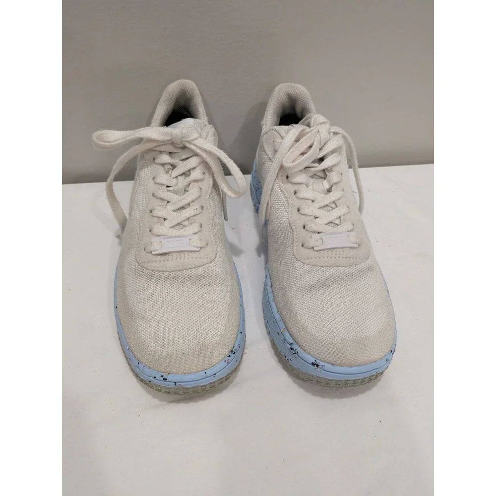 Nike Air Force 1 Crater Flyknit 'Pure Platinum' DC7273-100 Women Sz 8.5